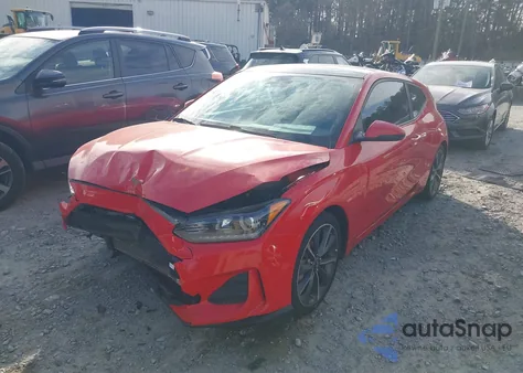 2019 Hyundai Veloster Premium z USA, uszkodzony, nr VIN KMHTG6AFXKU003770